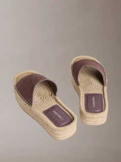Ebeth - Espadrilles sliders met plateauzool