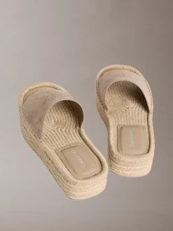 Ebeth - Espadrilles sliders met plateauzool