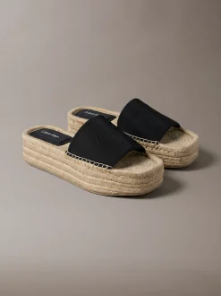 Ebeth - Espadrilles sliders met plateauzool