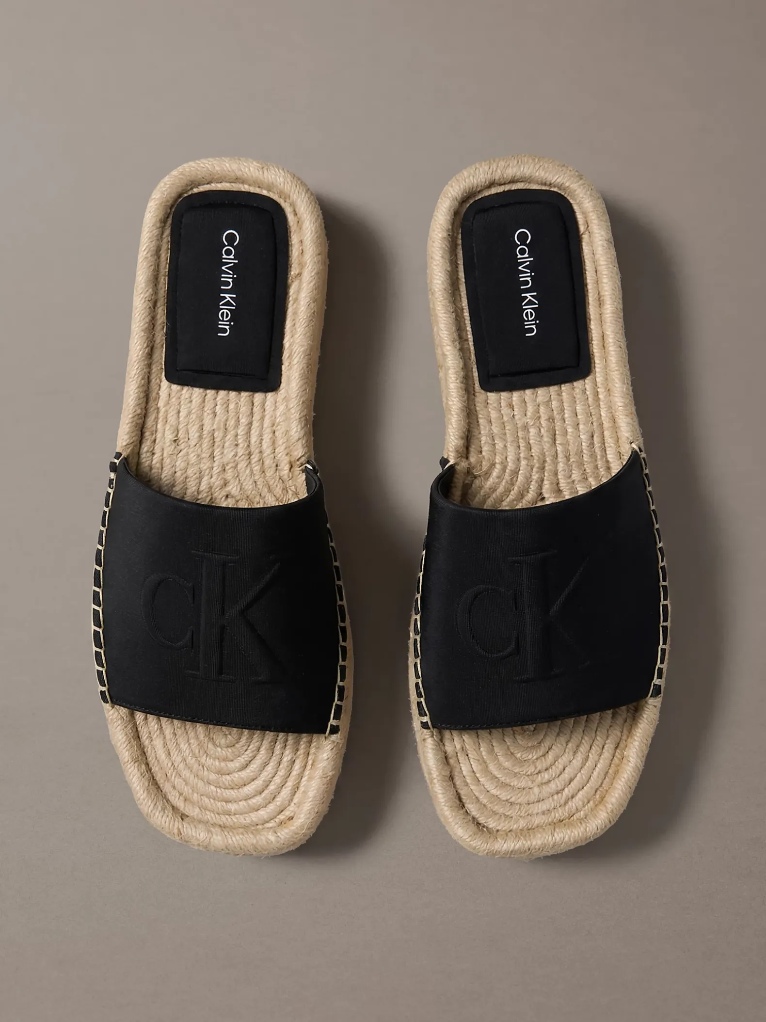 Ebeth - Espadrilles sliders met plateauzool