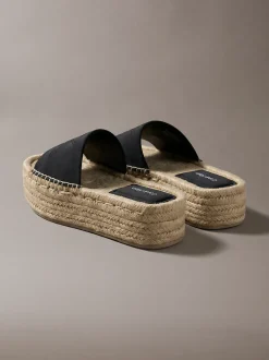 Ebeth - Espadrilles sliders met plateauzool