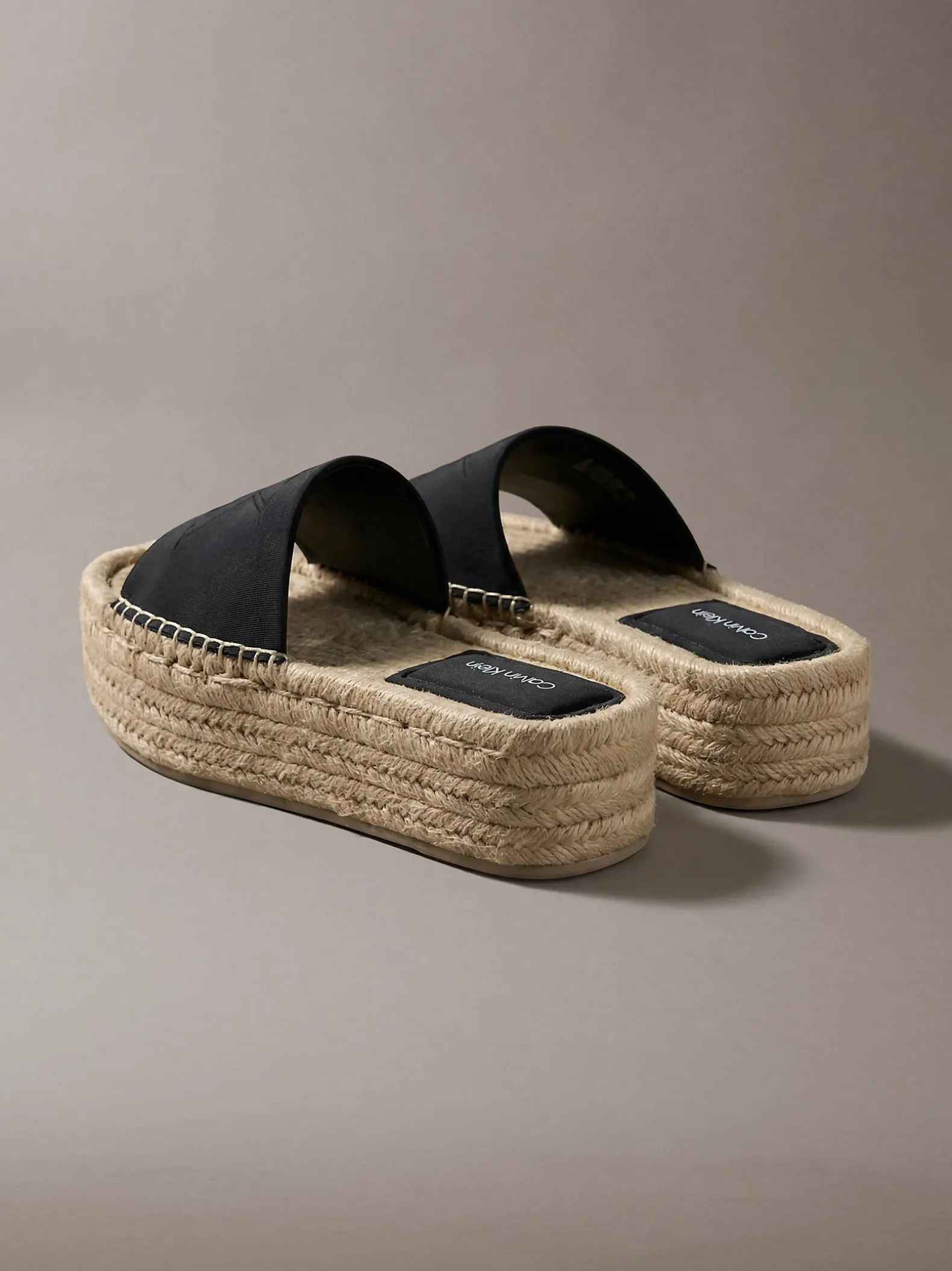 Ebeth - Espadrilles sliders met plateauzool