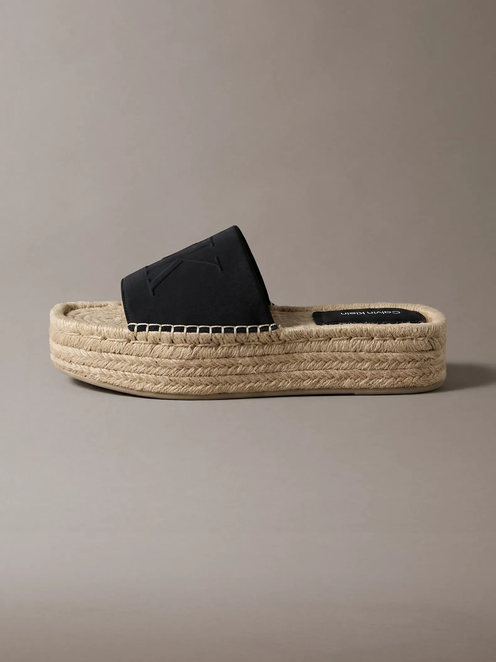 Ebeth - Espadrilles sliders met plateauzool