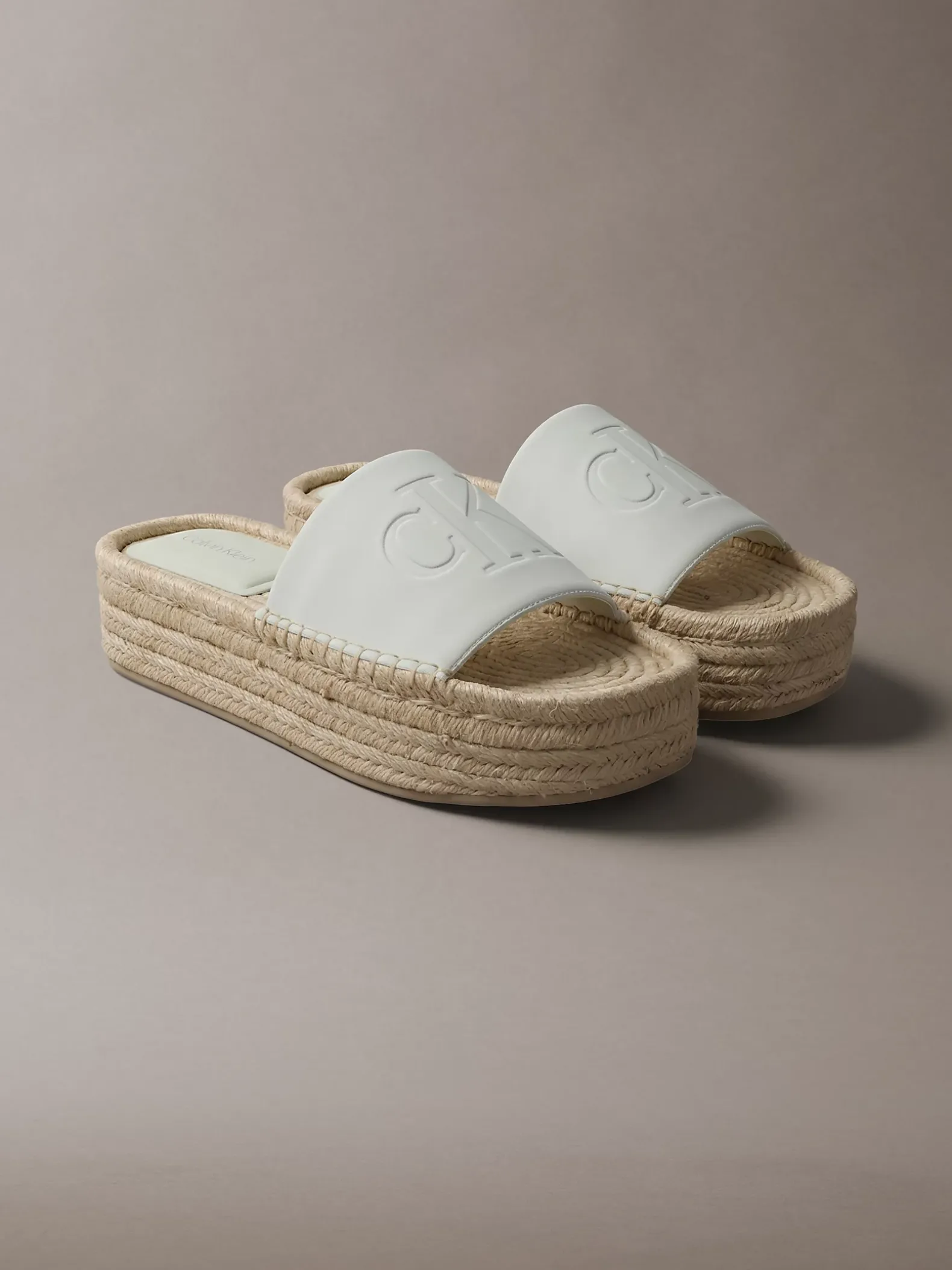 Ebeth - Espadrilles sliders met plateauzool