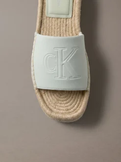 Ebeth - Espadrilles sliders met plateauzool
