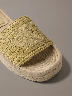 Ebeth - Espadrilles sliders met plateauzool