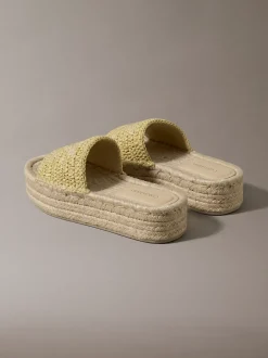 Ebeth - Espadrilles sliders met plateauzool