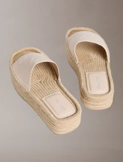 Ebeth - Espadrilles sliders met plateauzool