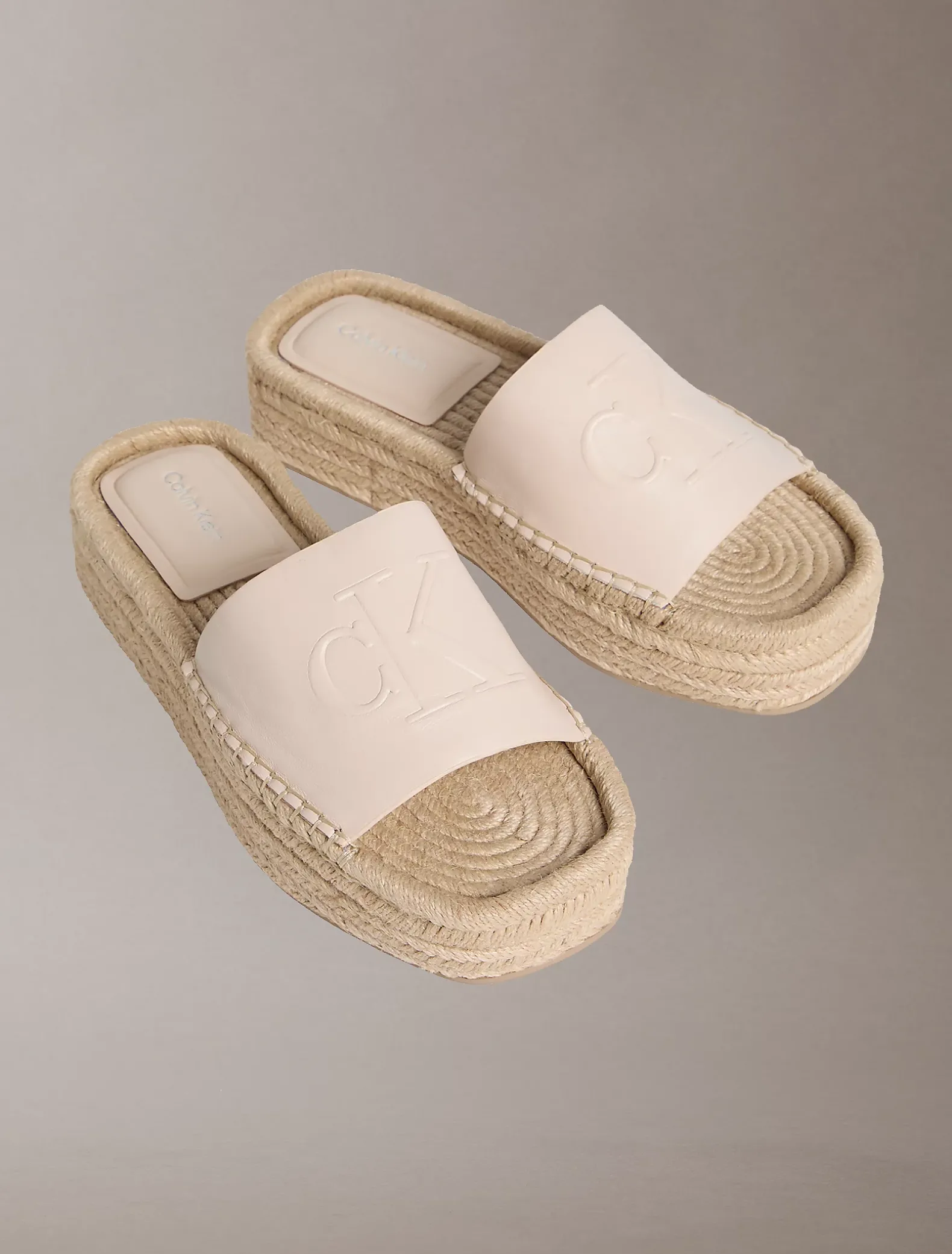 Ebeth - Espadrilles sliders met plateauzool