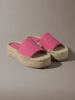 Ebeth - Espadrilles sliders met plateauzool