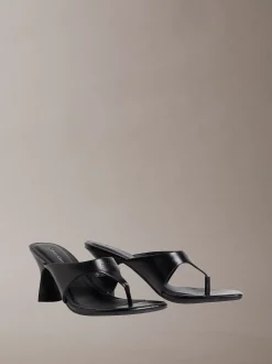 Elisa - Leren sandalen met kitten heel