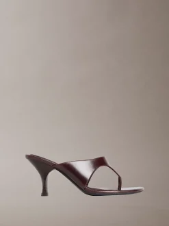 Elisa - Leren sandalen met kitten heel
