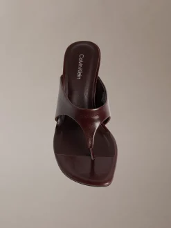 Elisa - Leren sandalen met kitten heel