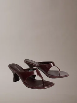 Elisa - Leren sandalen met kitten heel