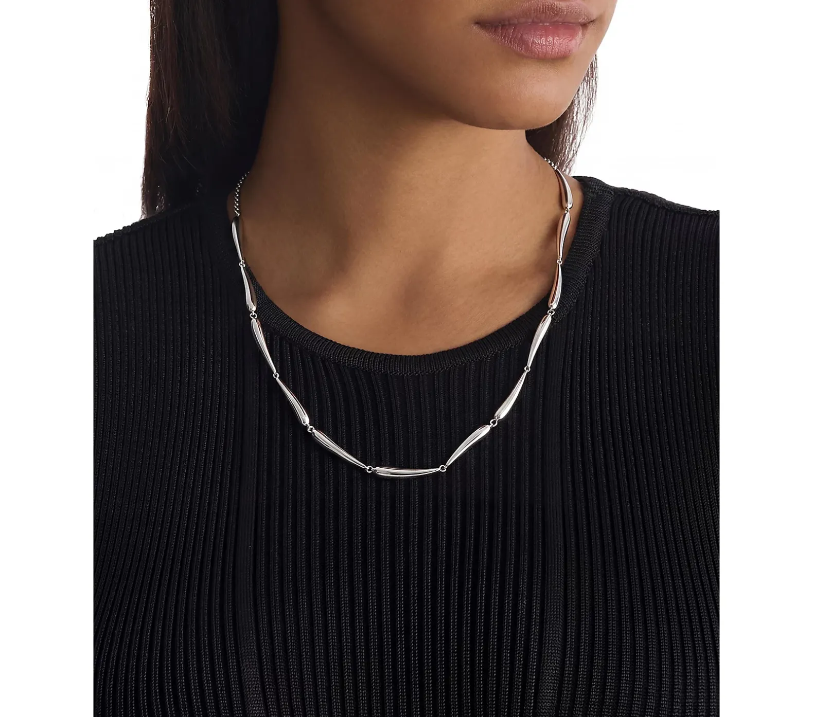 Elongated Drops roestvrijstalen ketting