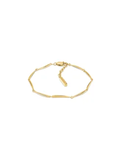 Elongated Drops vergulde stalen armband
