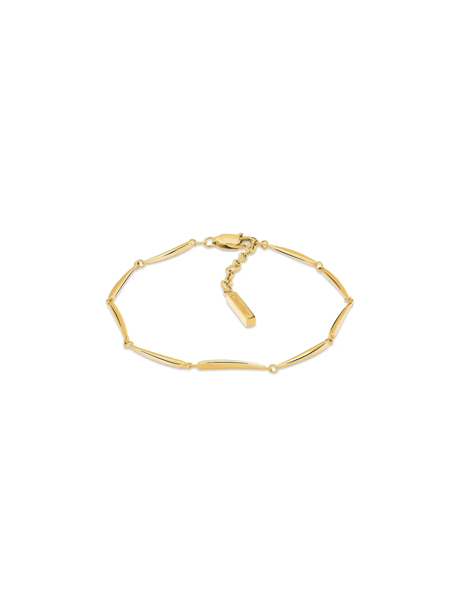 Elongated Drops vergulde stalen armband