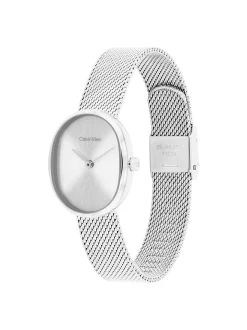 Euphoria roestvrij stalen ovale horloge