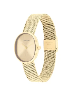 Euphoria verguld stalen ovalen horloge