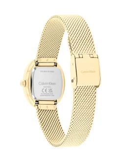 Euphoria verguld stalen ovalen horloge