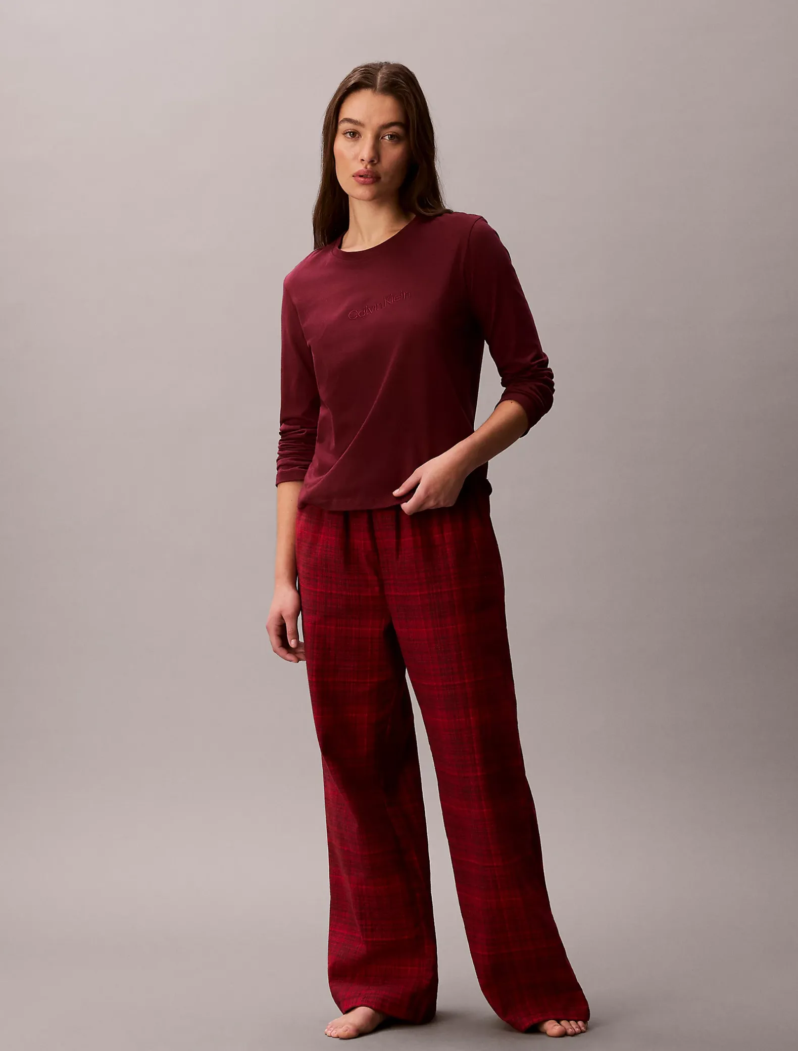 Flanellen pyjamaset