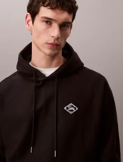 Fleece hoodie met grafisch logo