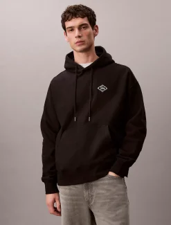 Fleece hoodie met grafisch logo