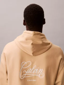 Fleece hoodie met grafisch logo
