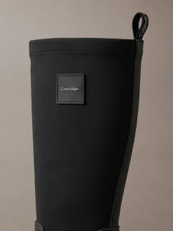 Flexibele kniehoge regenlaarzen met grove zool
