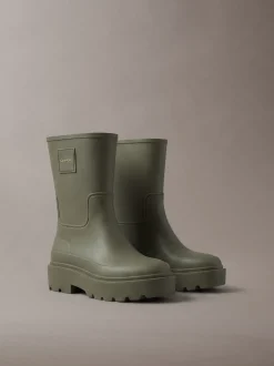 Flexibele regenlaarzen met grove zool en hak