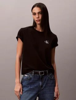 Geborduurd monologo T-shirt