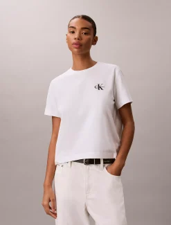 Geborduurd monologo T-shirt