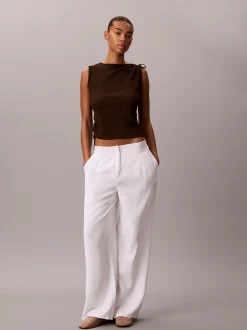 Gebreide mouwloze top met textuur