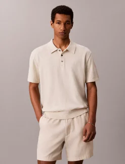 Gebreid poloshirt van Supima-katoen