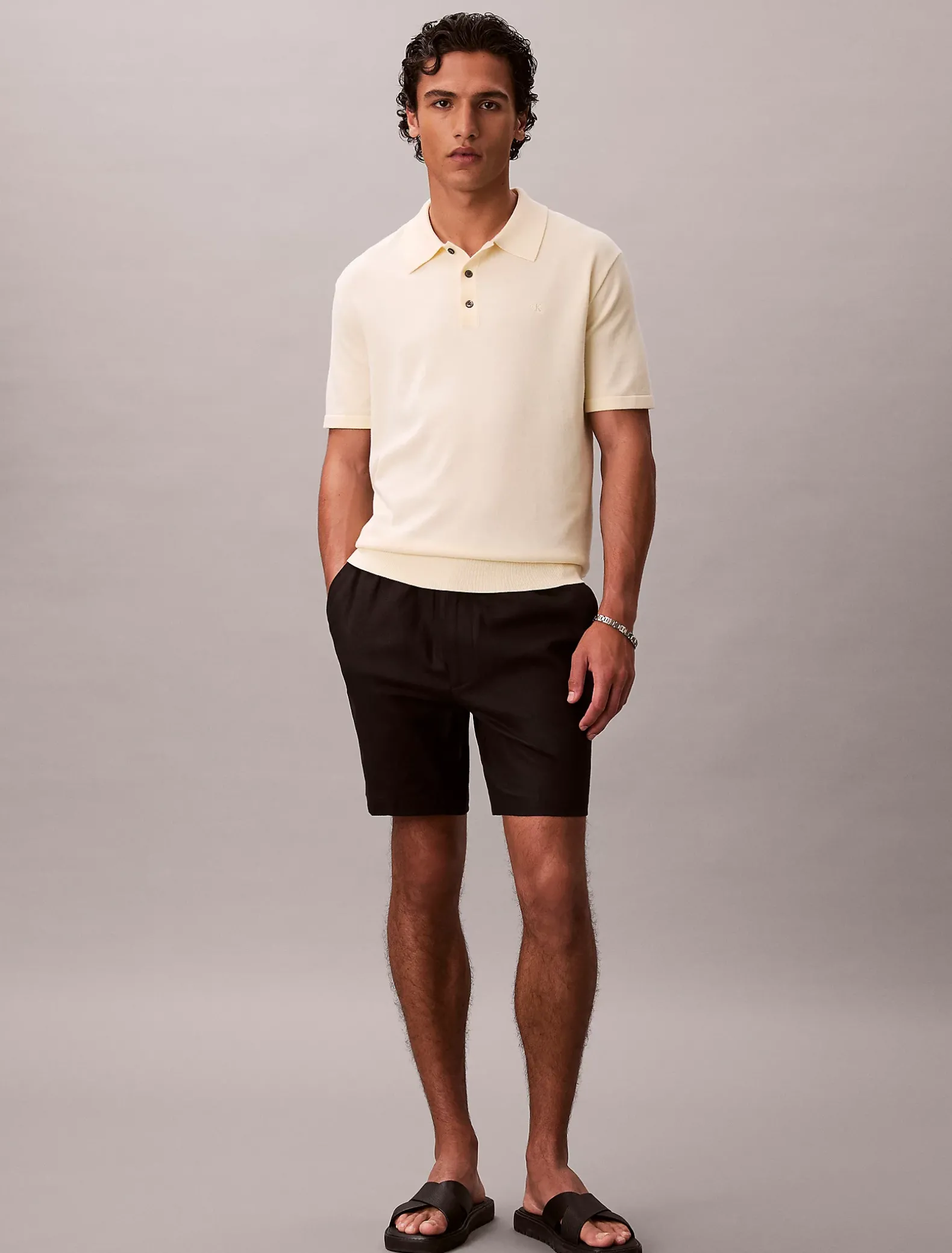 Gebreid poloshirt van Supima-katoen
