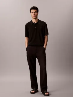 Gebreid poloshirt van Supima-katoen