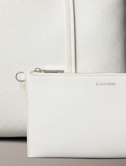 Gecoate kleine tote bag met embleem