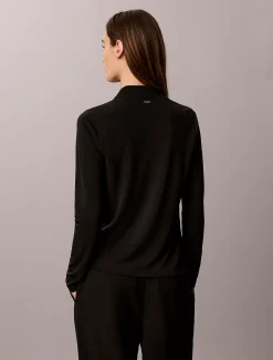 Gedrapeerde top van crêpe jersey