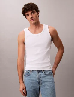 Geribbelde tanktop