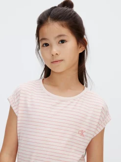 Gestreepte T-shirtjurk