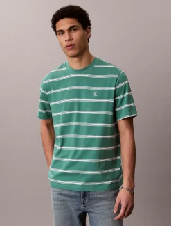 Gestreept monogram T-shirt