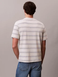 Gestreept monogram T-shirt