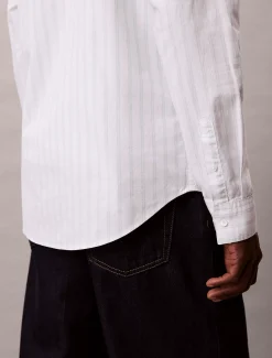 Gestreept Oxford klassiek button-down overhemd