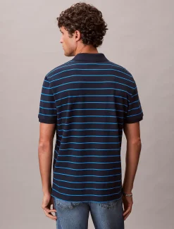 Gestreept piqué poloshirt