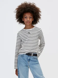 Gestreept T-shirt met lange mouwen voor kinderen