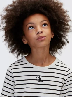 Gestreept T-shirt met lange mouwen voor kinderen
