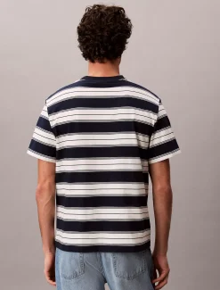 Gestreept T-shirt van stretchkatoen