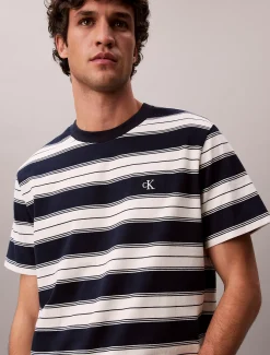 Gestreept T-shirt van stretchkatoen