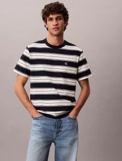 Gestreept T-shirt van stretchkatoen