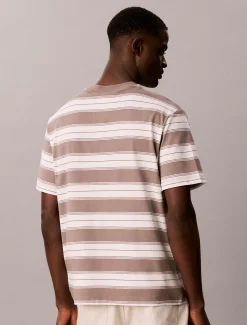 Gestreept T-shirt van stretchkatoen